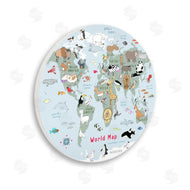 Carla Daly | Kid's World Map in Grey