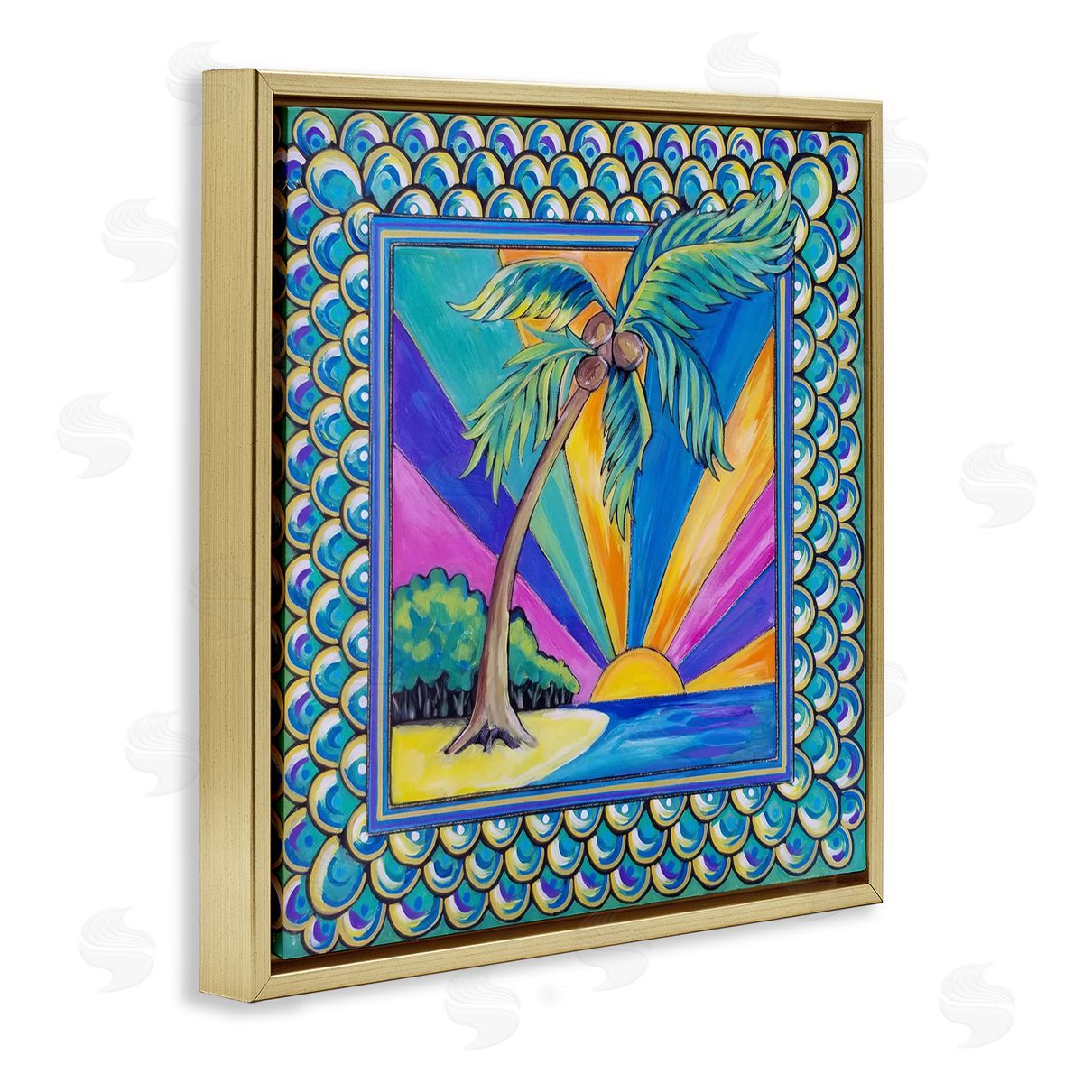 Nettie Price | Sun Rays & Palm Tree with Border