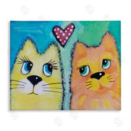 Nettie Price | Loving Cat Pair with Heart