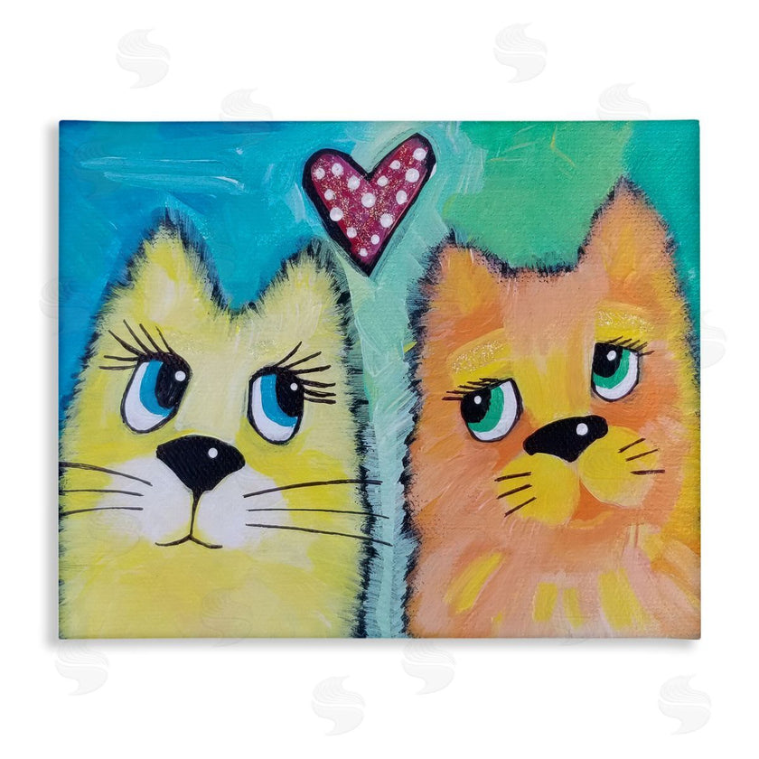 Nettie Price | Loving Cat Pair with Heart