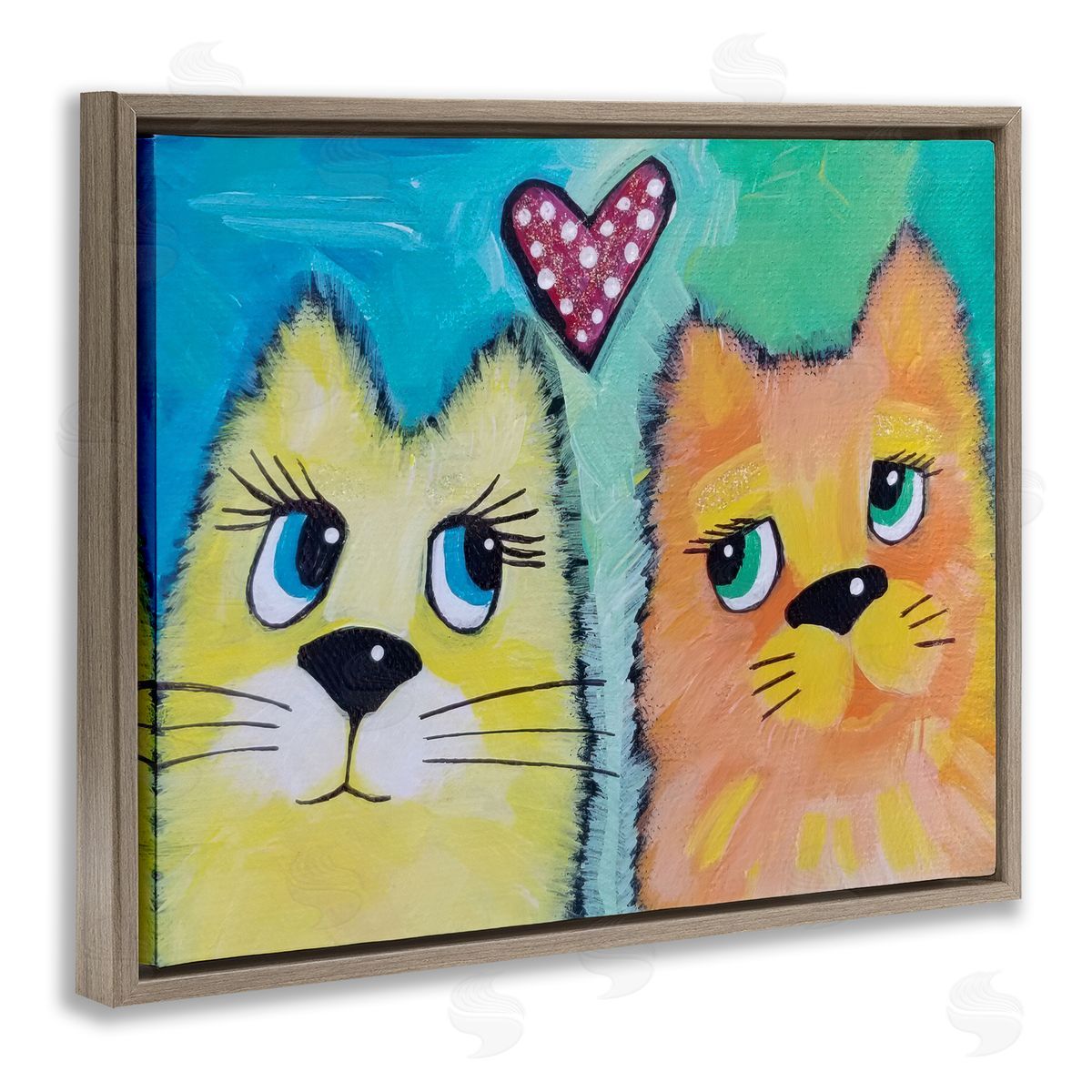 Nettie Price | Loving Cat Pair with Heart