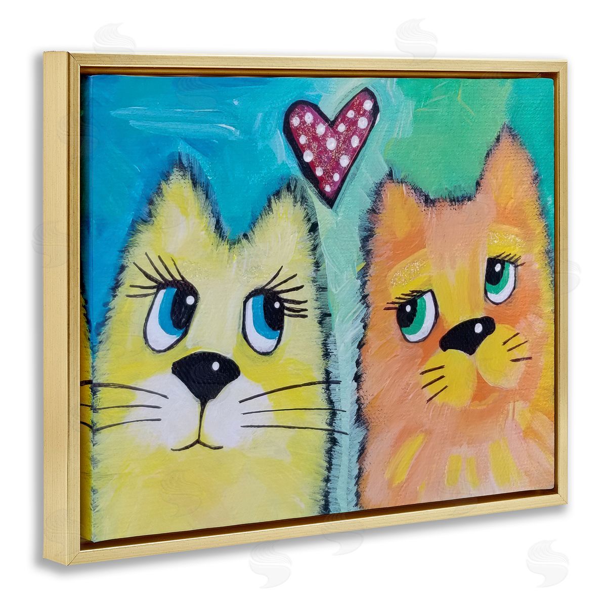 Nettie Price | Loving Cat Pair with Heart