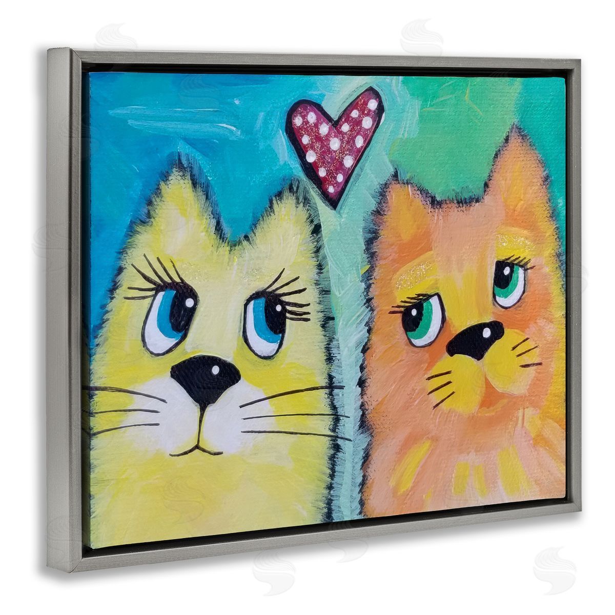 Nettie Price | Loving Cat Pair with Heart