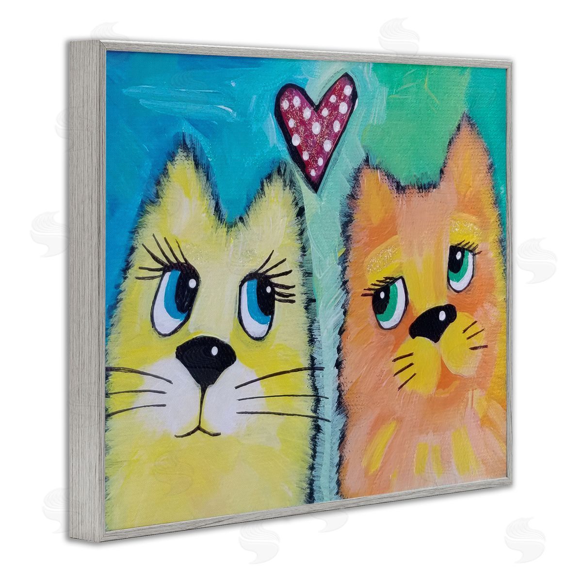 Nettie Price | Loving Cat Pair with Heart