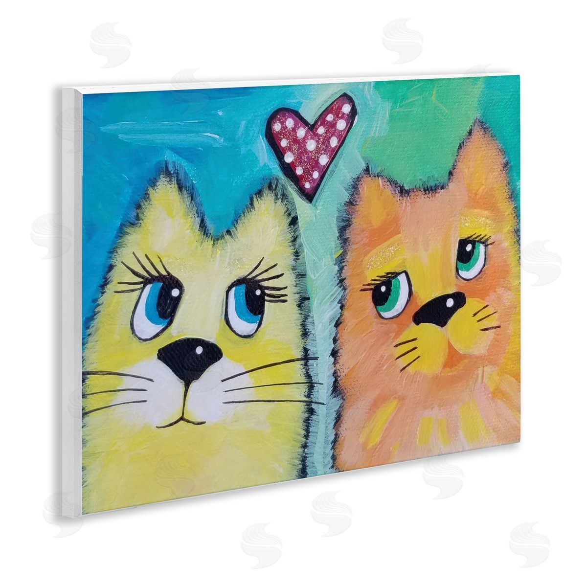 Nettie Price | Loving Cat Pair with Heart