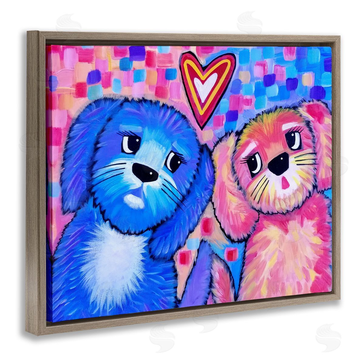 Nettie Price | Vivid Pink & Blue Puppy Love