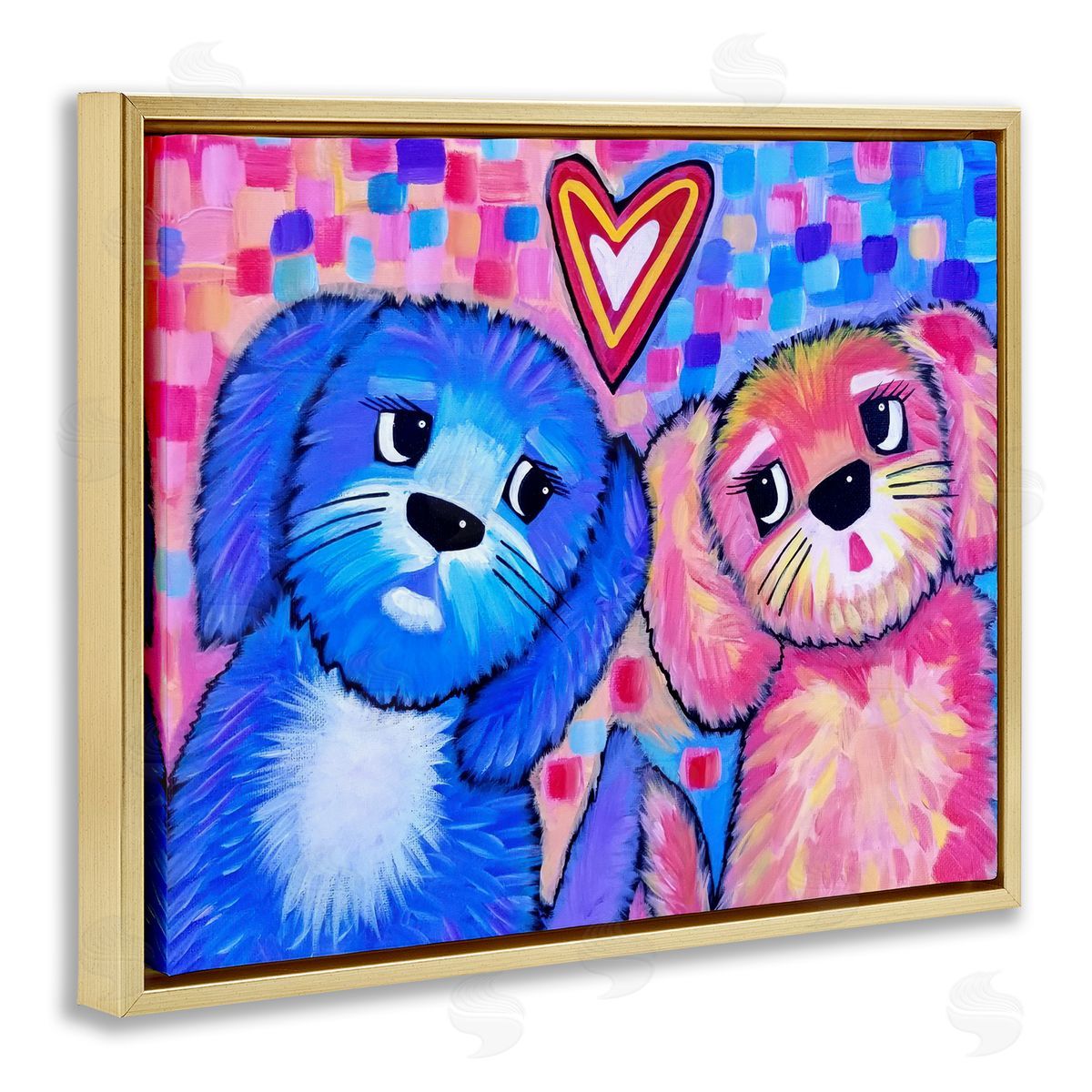 Nettie Price | Vivid Pink & Blue Puppy Love