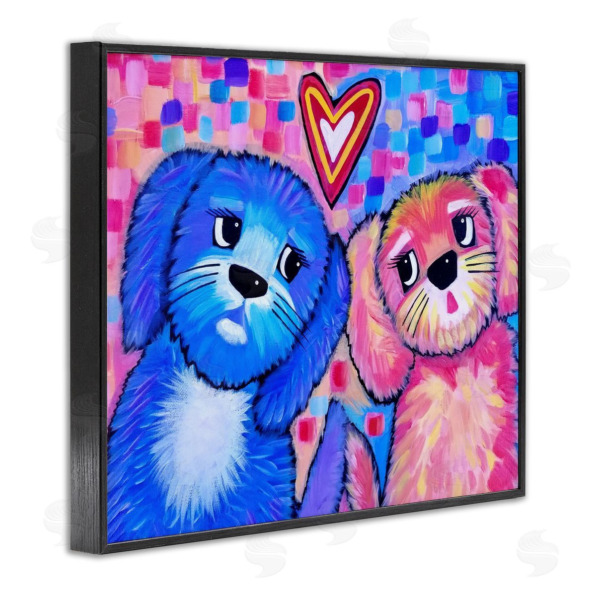 Nettie Price | Vivid Pink & Blue Puppy Love
