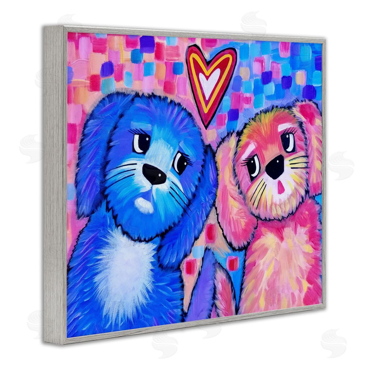 Nettie Price | Vivid Pink & Blue Puppy Love