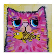 Nettie Price | Pink Cat & Yellow Fish
