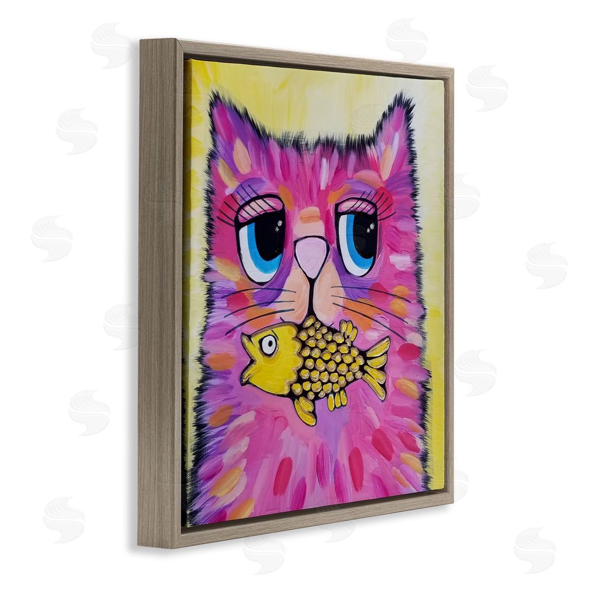 Nettie Price | Pink Cat & Yellow Fish