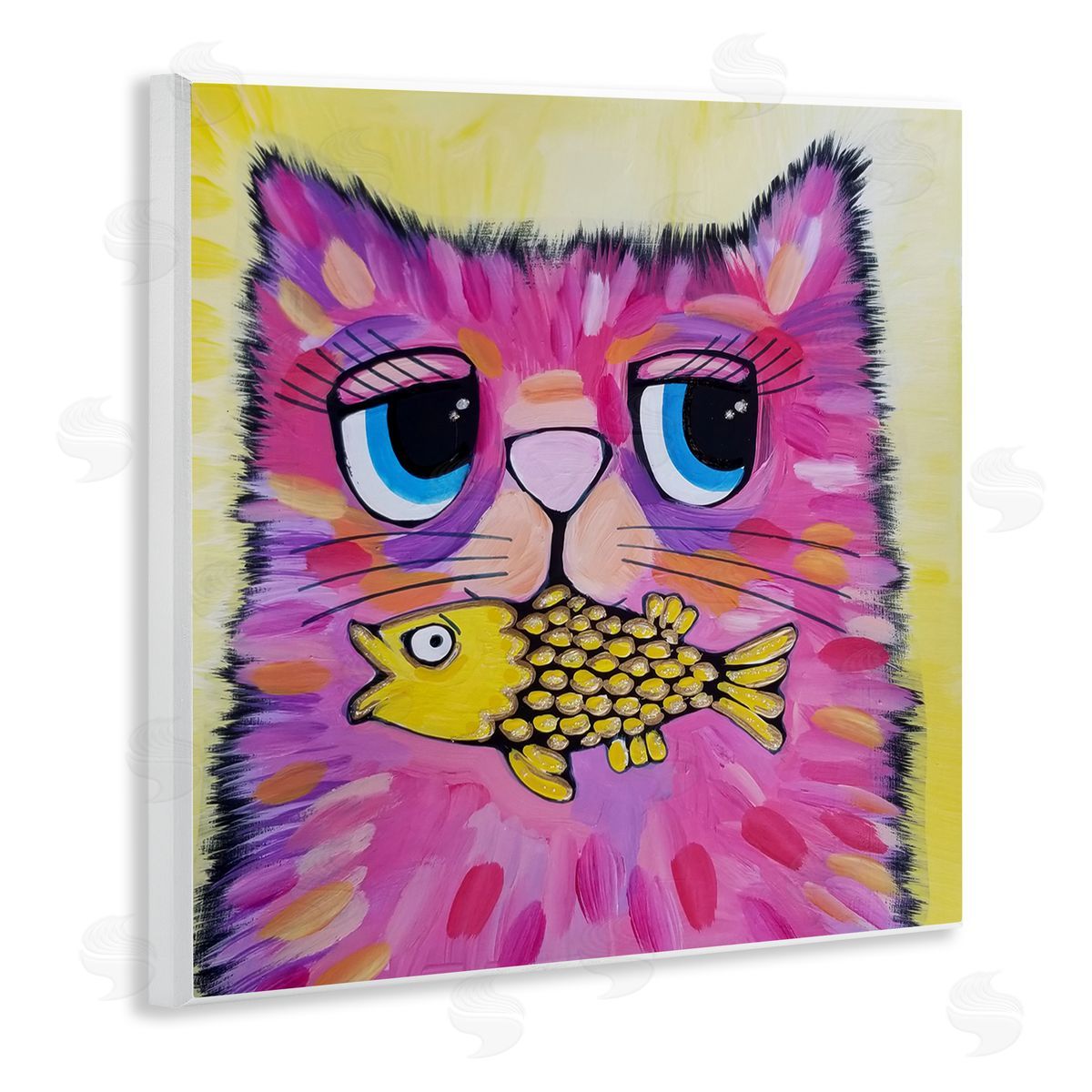 Nettie Price | Pink Cat & Yellow Fish