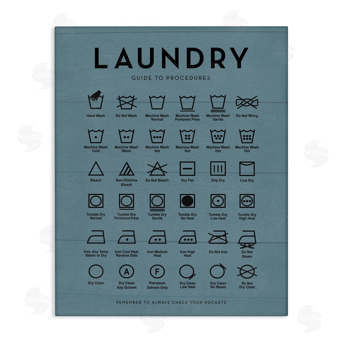 Lettered and Lined | Laundry Cycles Symbol Chart