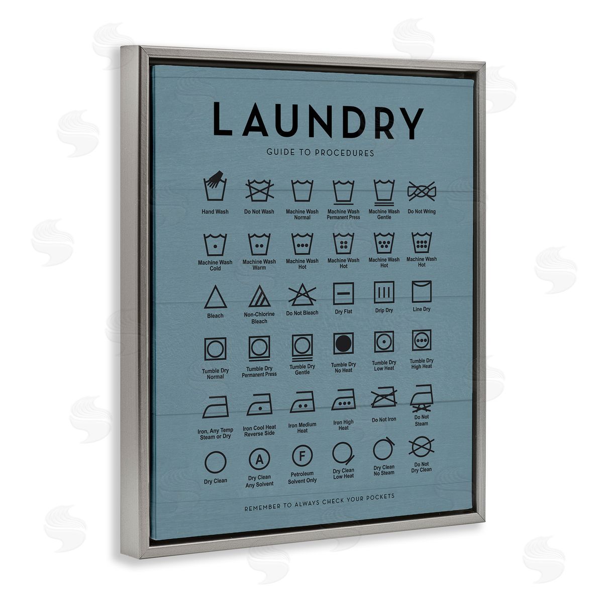 Lettered and Lined | Laundry Cycles Symbol Chart