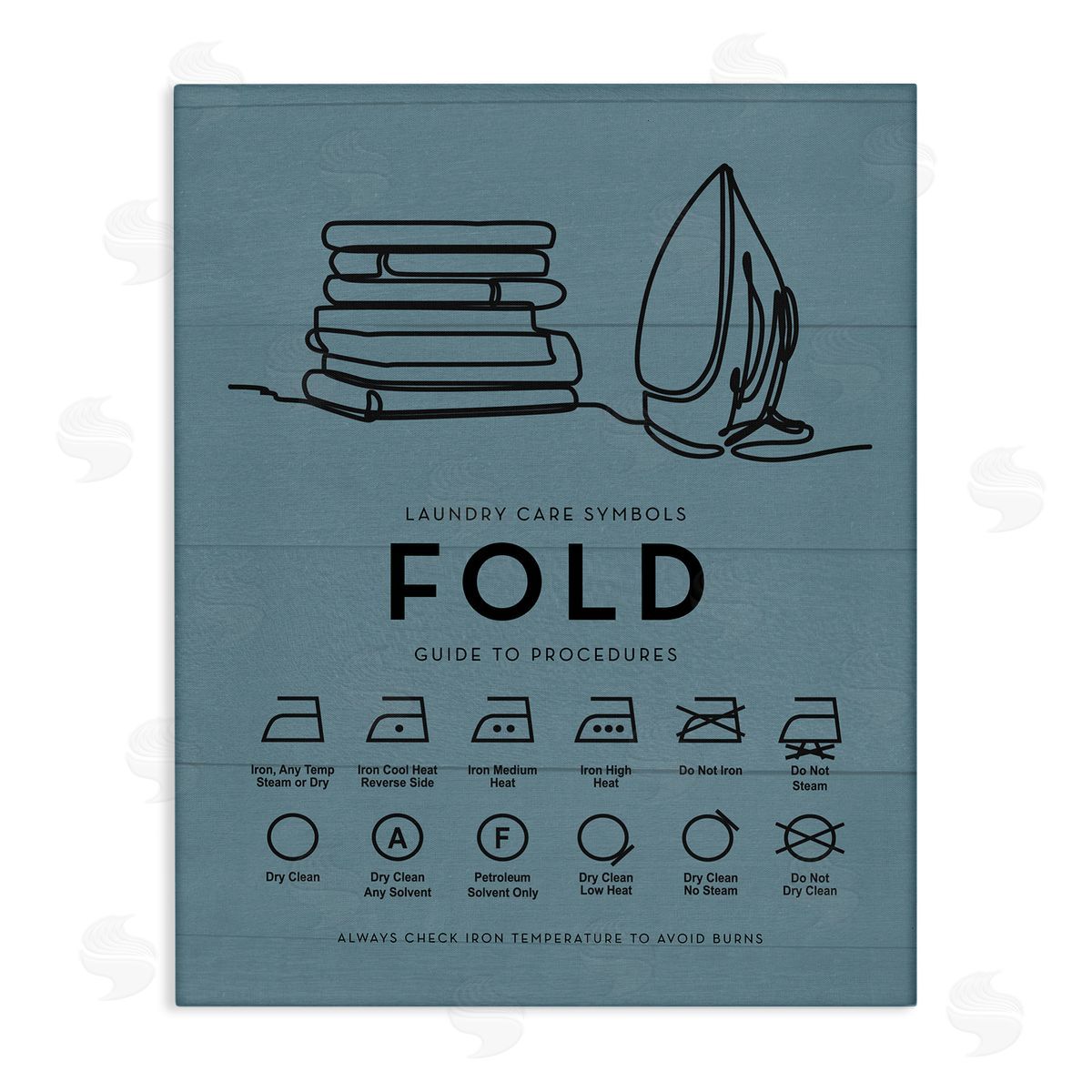 Lettered and Lined | Laundry Fold & Iron Chart