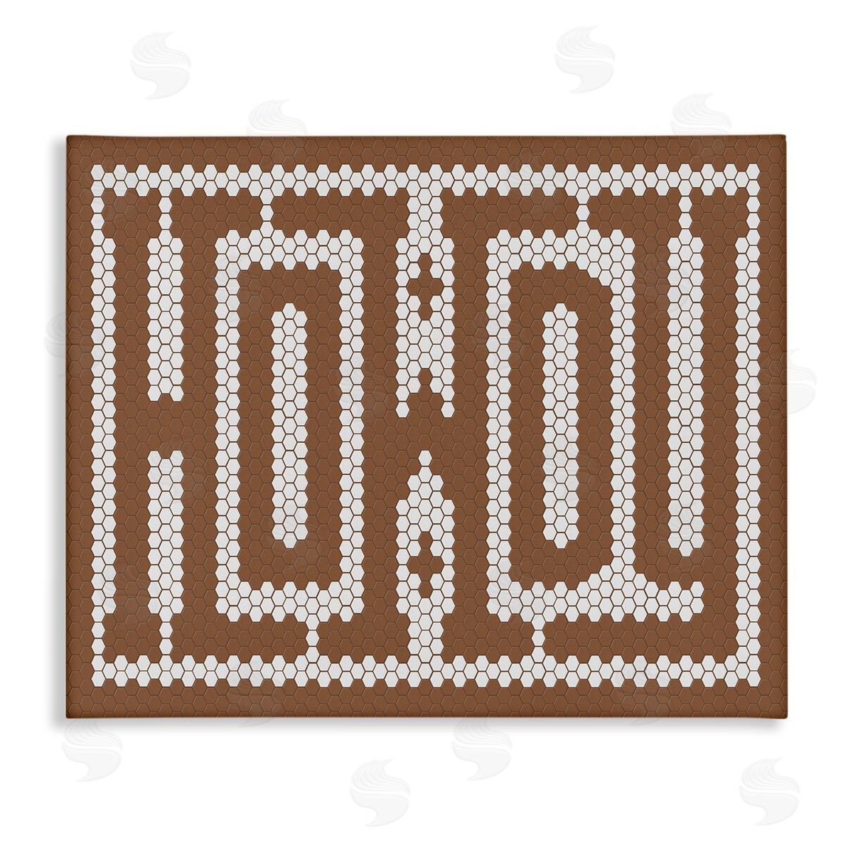 Lettered and Lined | Mosaic Style Howdy in Brown