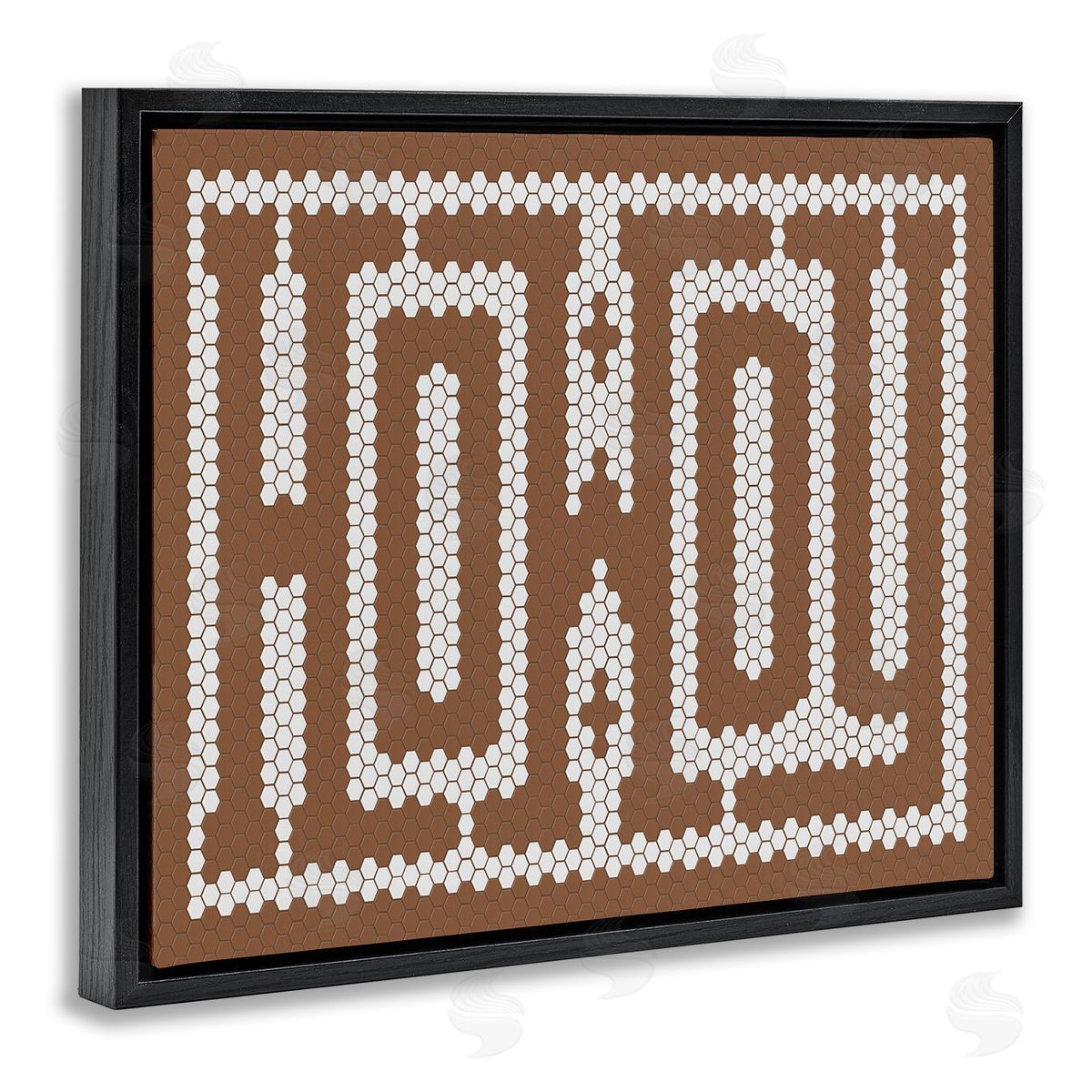Lettered and Lined | Mosaic Style Howdy in Brown