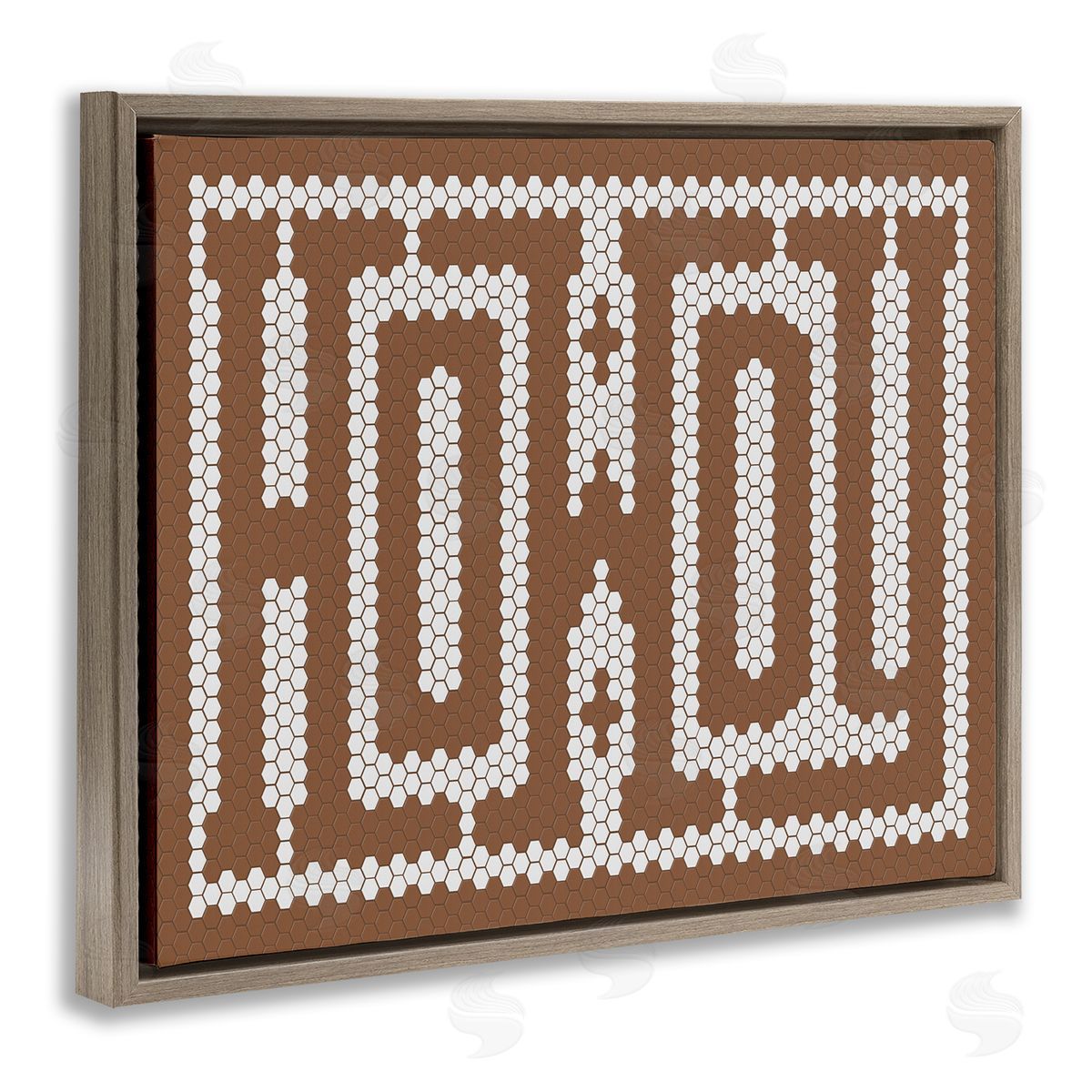 Lettered and Lined | Mosaic Style Howdy in Brown