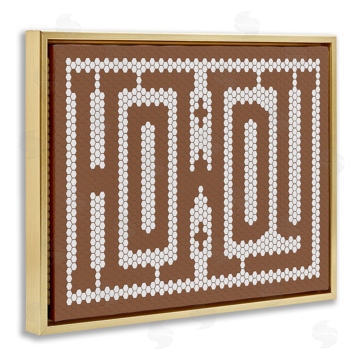 Lettered and Lined | Mosaic Style Howdy in Brown