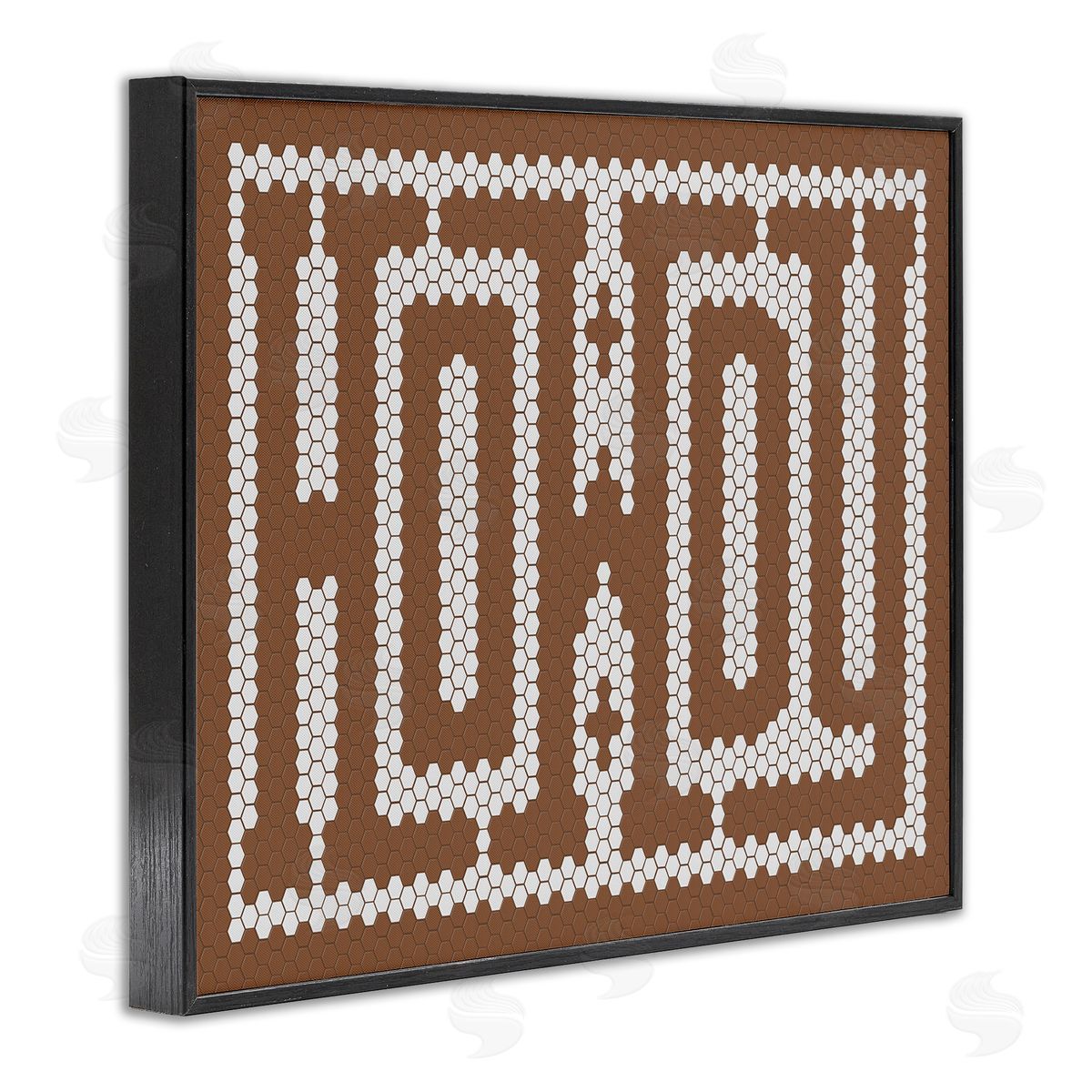 Lettered and Lined | Mosaic Style Howdy in Brown