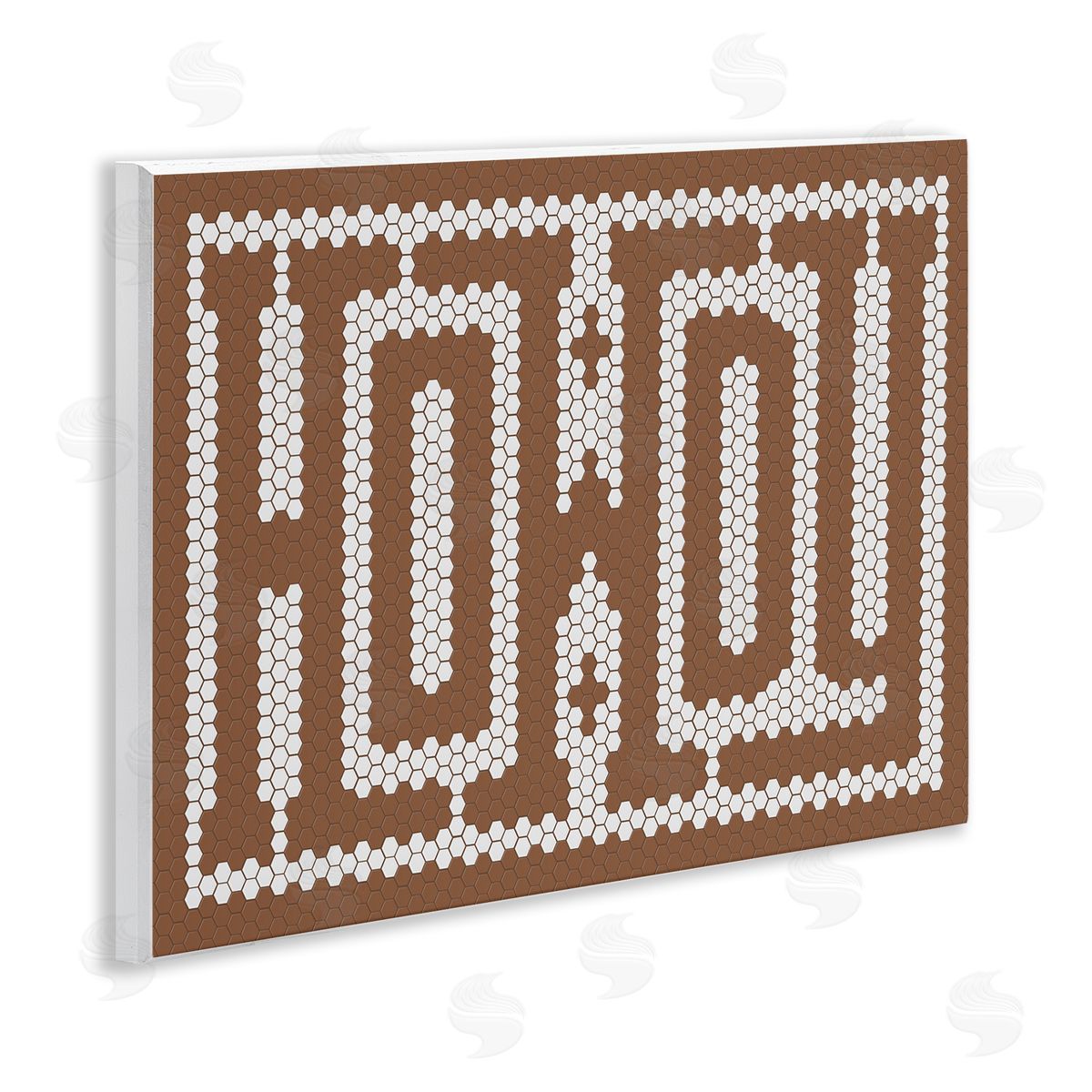 Lettered and Lined | Mosaic Style Howdy in Brown