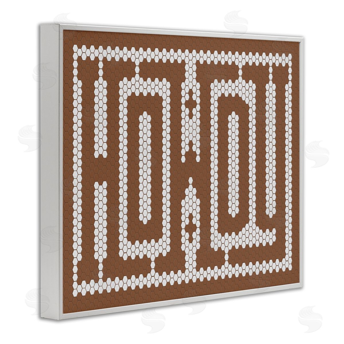 Lettered and Lined | Mosaic Style Howdy in Brown