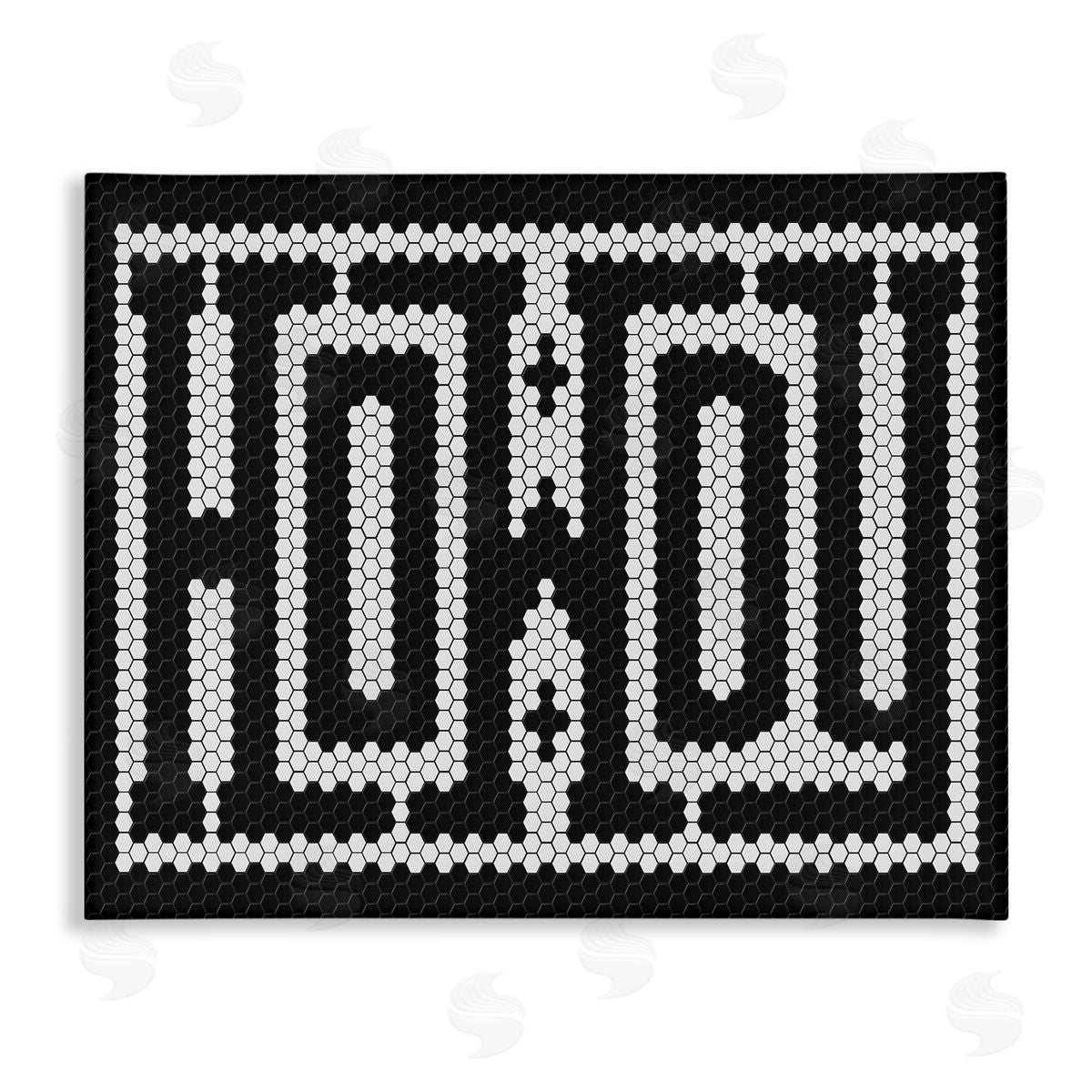 Lettered and Lined | Mosaic Style Howdy in Black