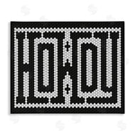 Lettered and Lined | Mosaic Style Howdy in Black