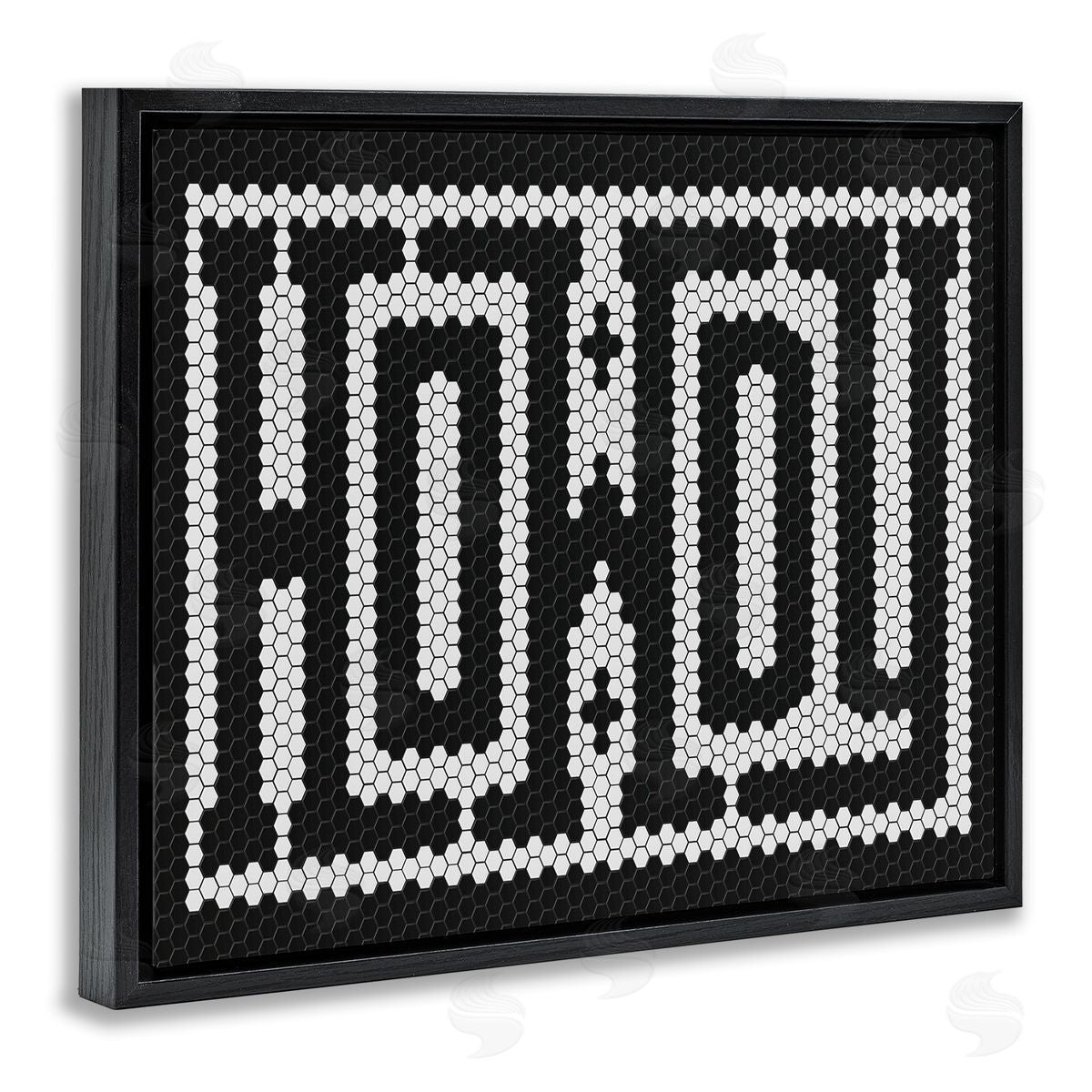 Lettered and Lined | Mosaic Style Howdy in Black