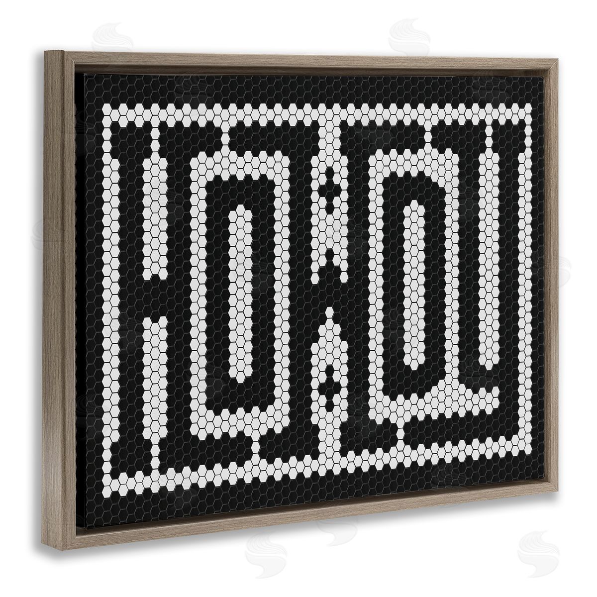 Lettered and Lined | Mosaic Style Howdy in Black