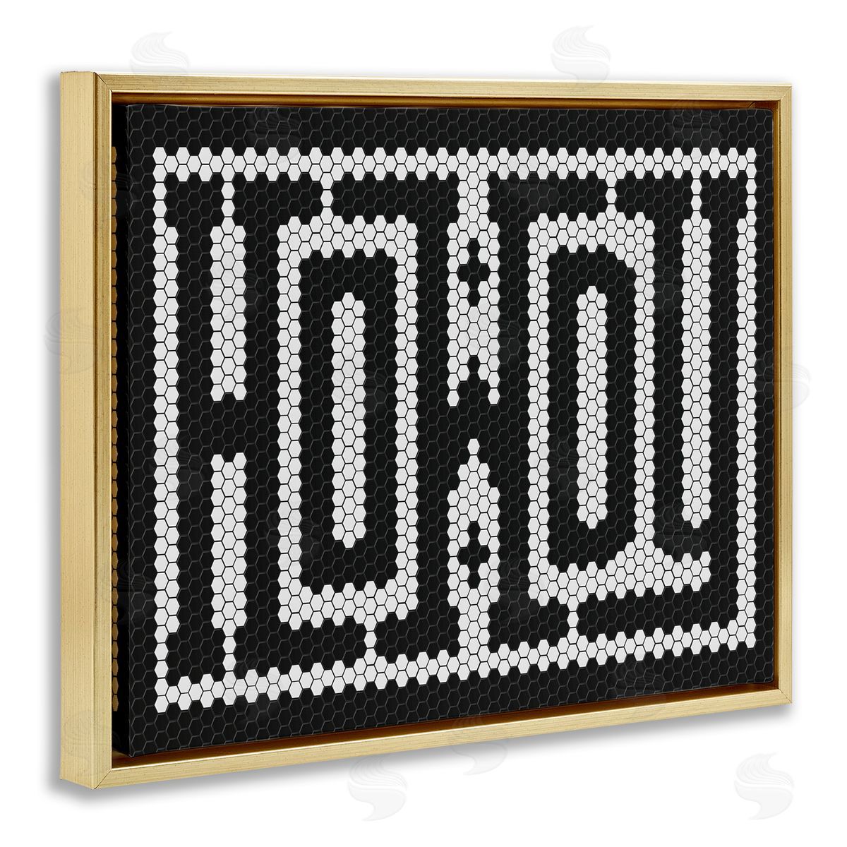 Lettered and Lined | Mosaic Style Howdy in Black