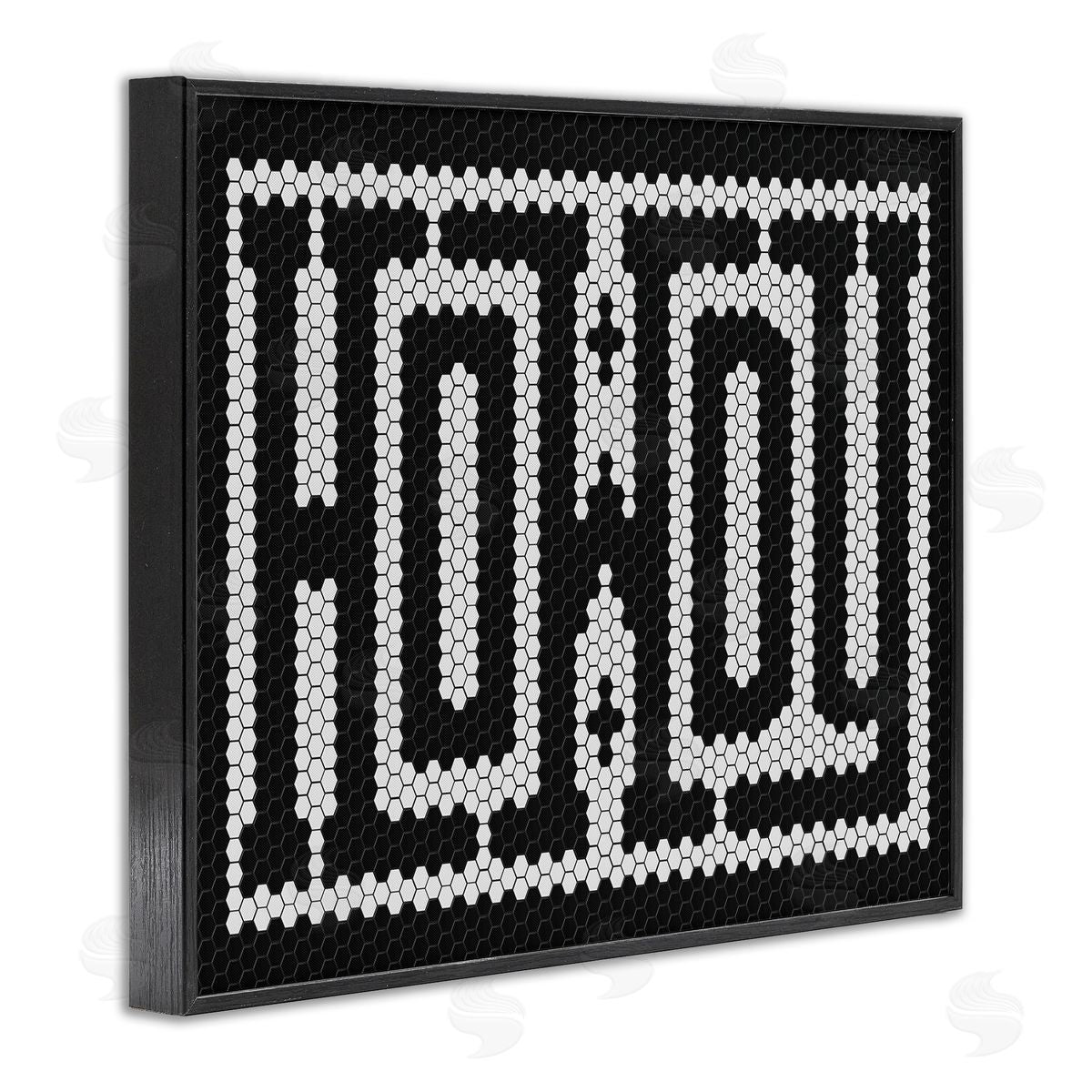Lettered and Lined | Mosaic Style Howdy in Black