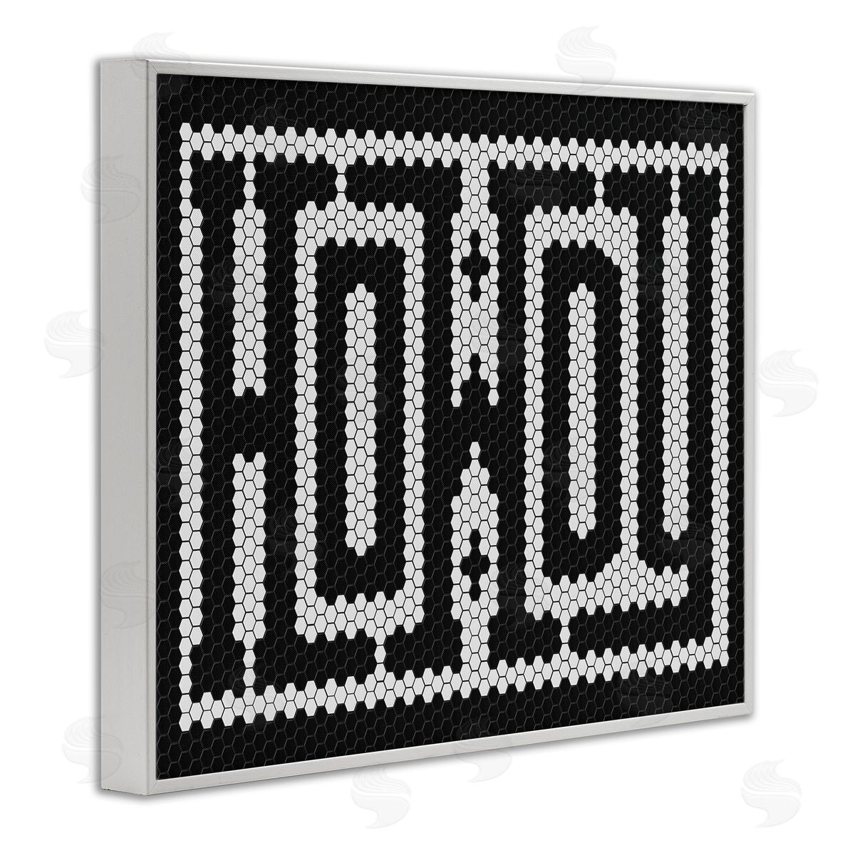 Lettered and Lined | Mosaic Style Howdy in Black