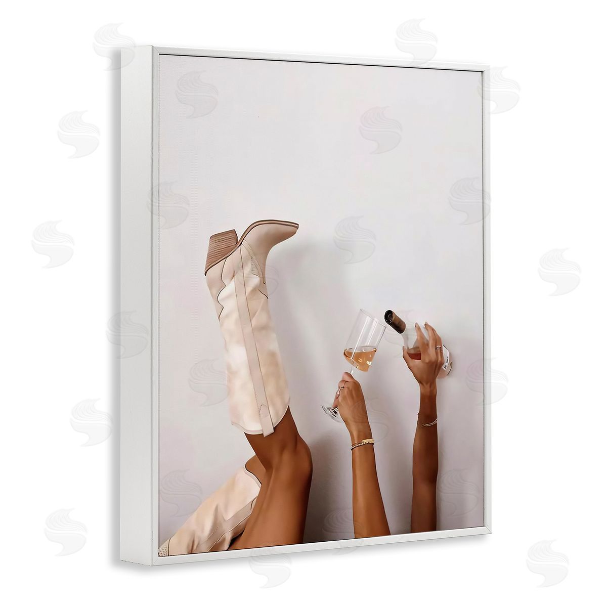 Lettered and Lined | Cowgirl Pouring Champagne
