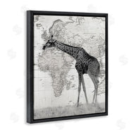 Danita Delimont | Wild Giraffe with World Map