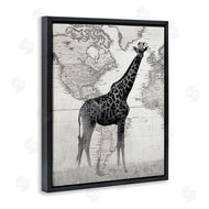 Danita Delimont | Giraffe with Vintage World Map