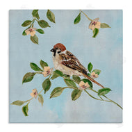 Sally Swatland | Sparrow on Tree Branch