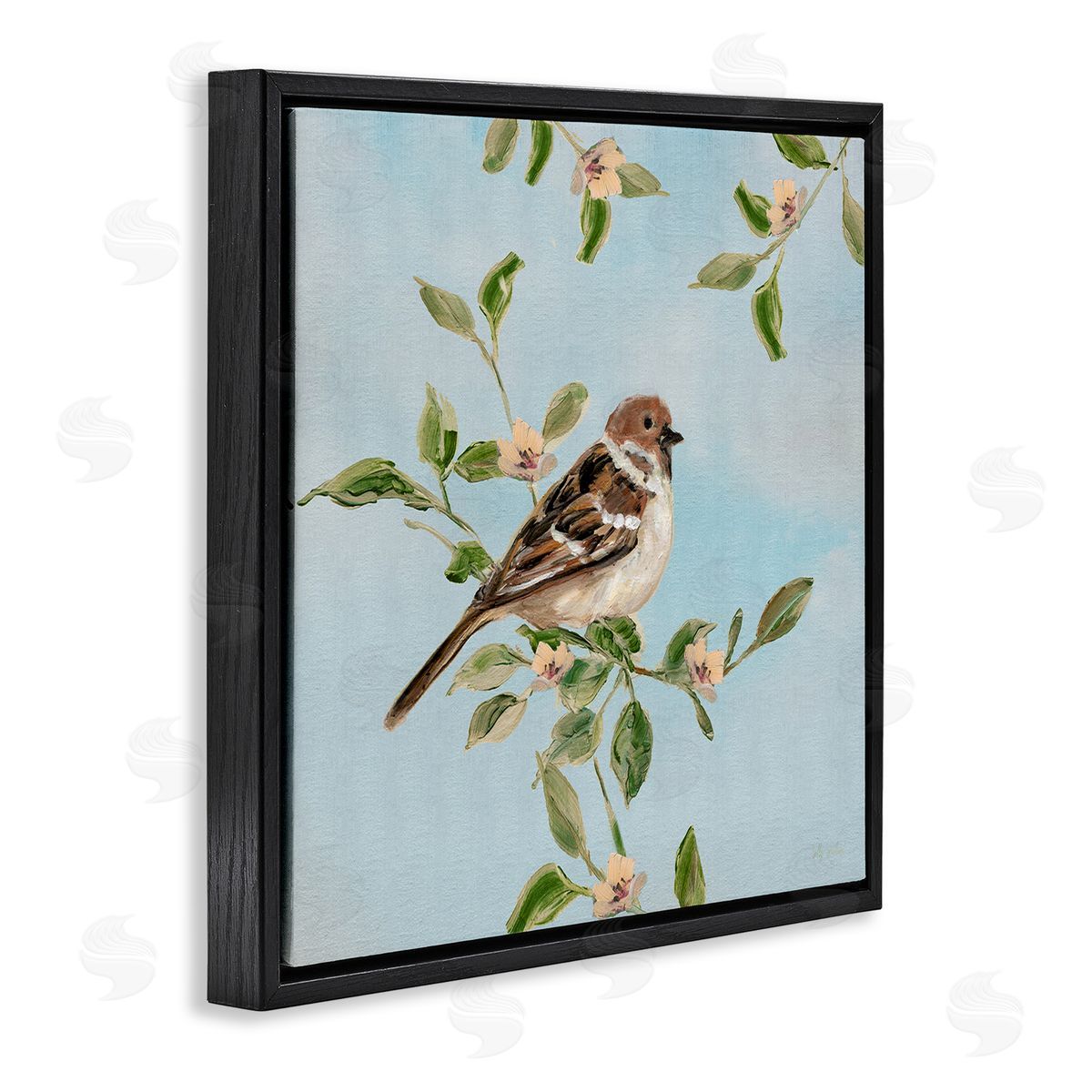 Sally Swatland | Perched Sparrow Upon Leaves
