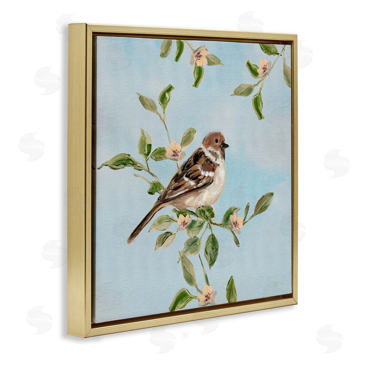 Sally Swatland | Perched Sparrow Upon Leaves