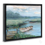 Sally Swatland | Docked Rowboat at Lake's Edge