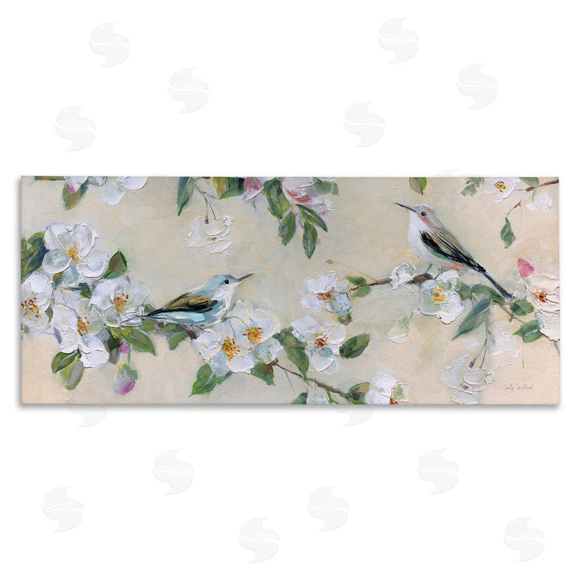 Sally Swatland | Sparrows & White Apple Blossoms