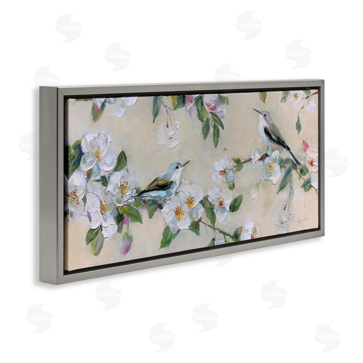 Sally Swatland | Sparrows & White Apple Blossoms