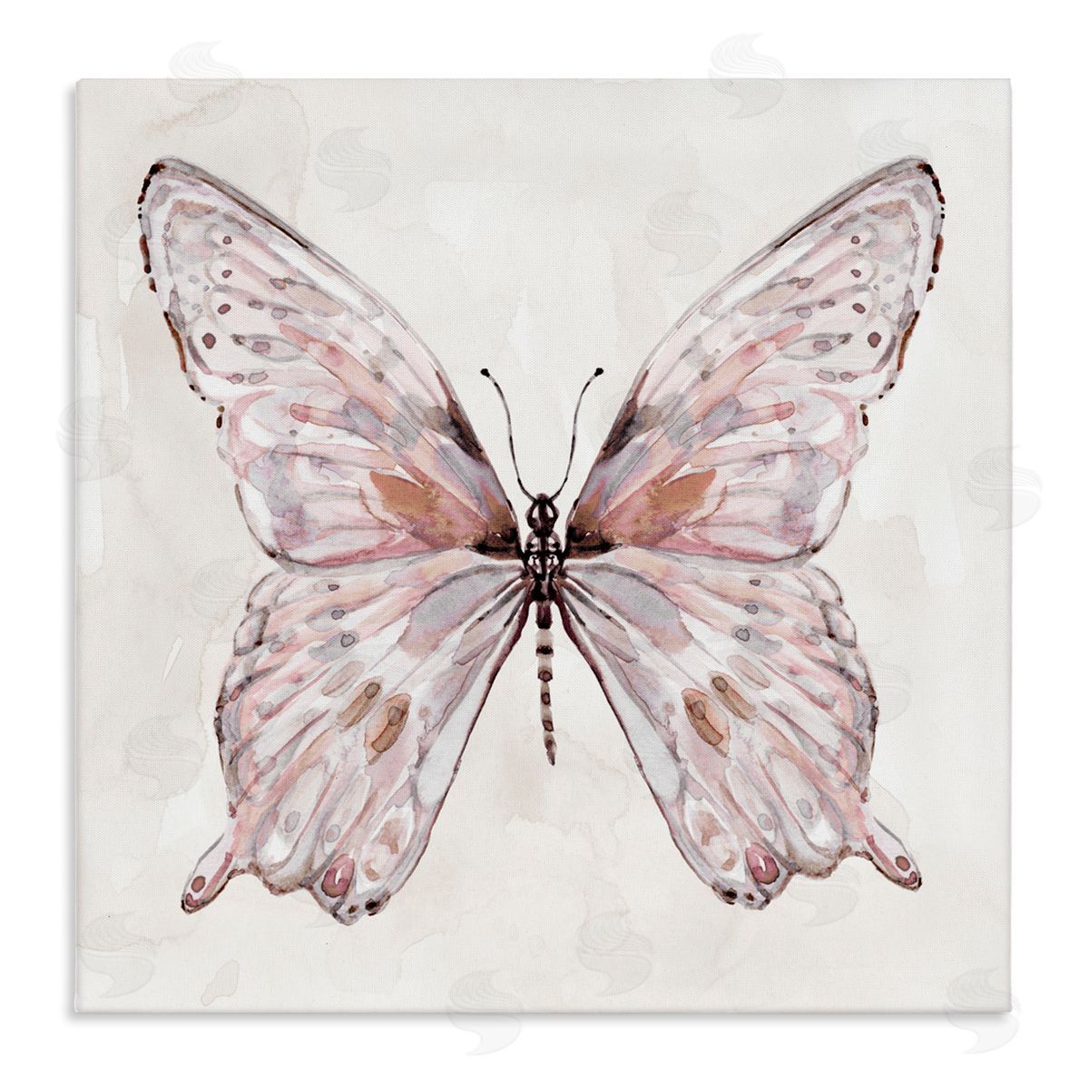 Carol Robinson Faded Blush Butterfly Canvas Wall Art Print