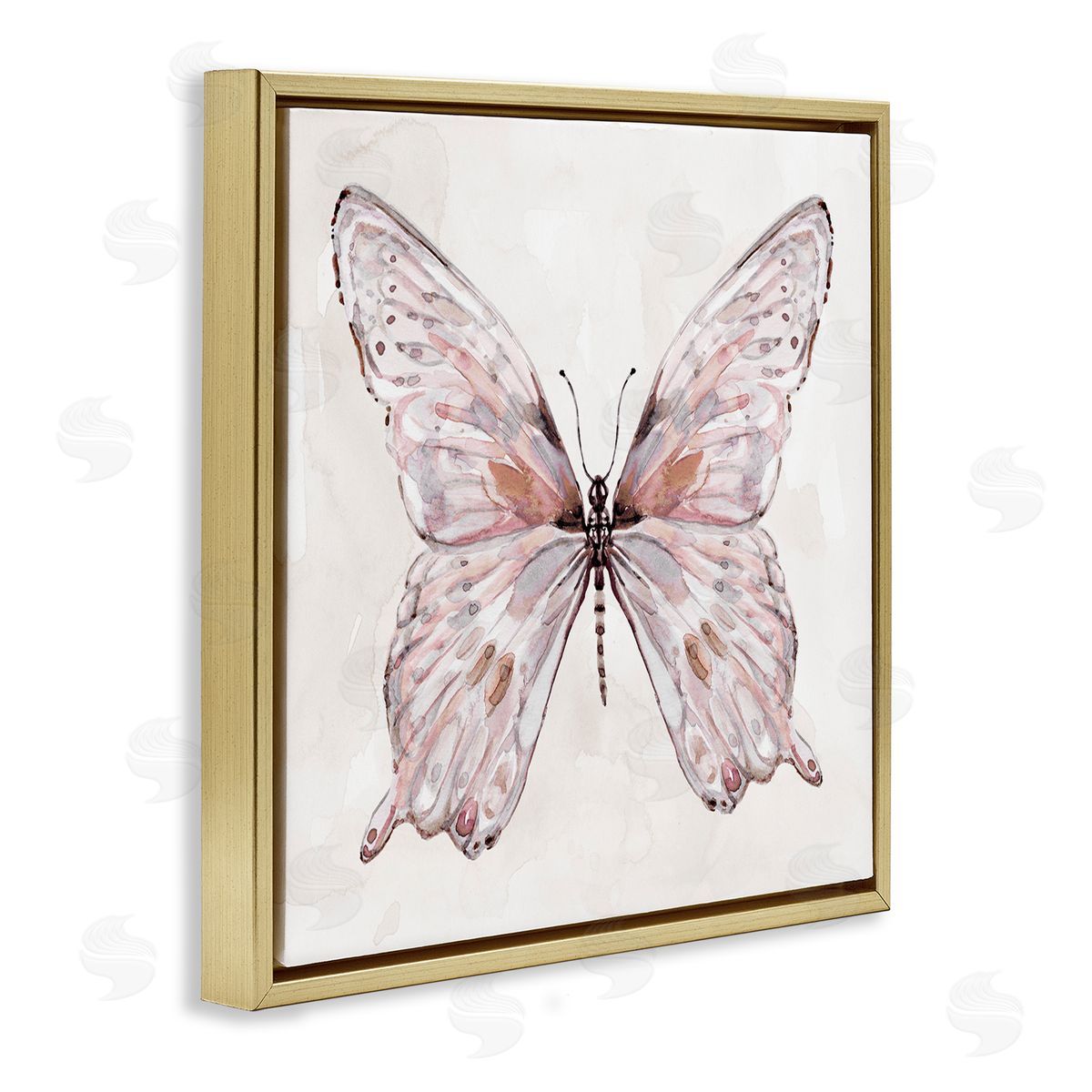Carol Robinson Faded Blush Butterfly Canvas Wall Art Print