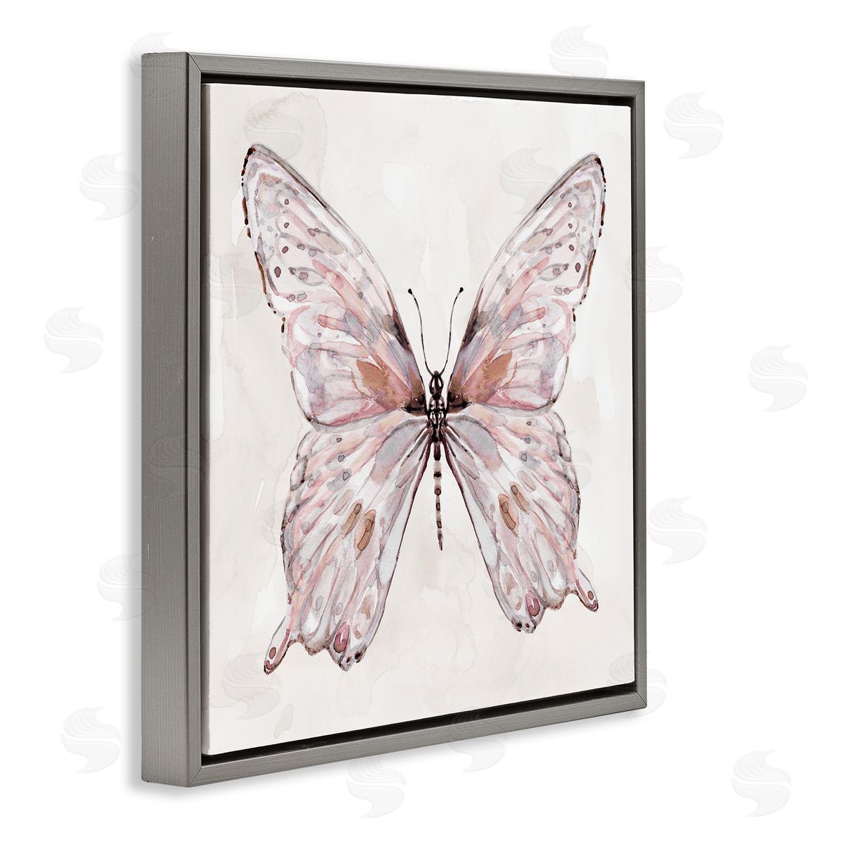 Carol Robinson Faded Blush Butterfly Canvas Wall Art Print