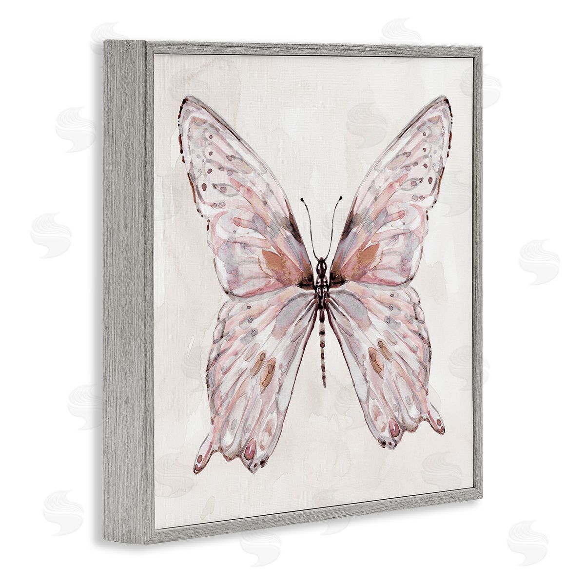 Carol Robinson Faded Blush Butterfly Canvas Wall Art Print
