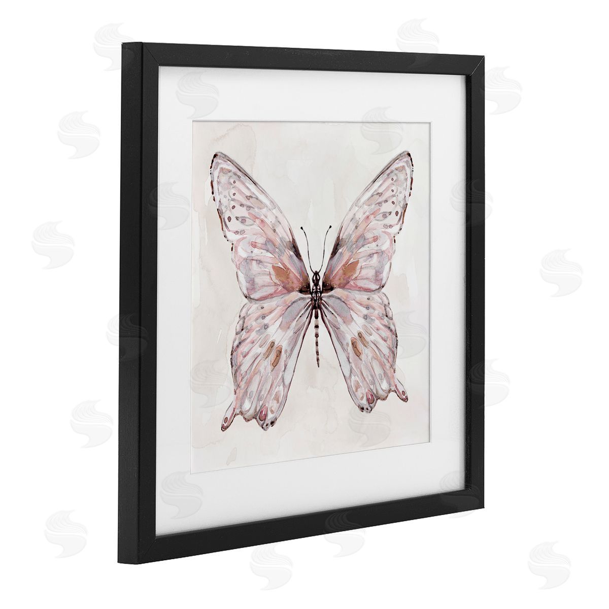 Carol Robinson Faded Blush Butterfly Canvas Wall Art Print