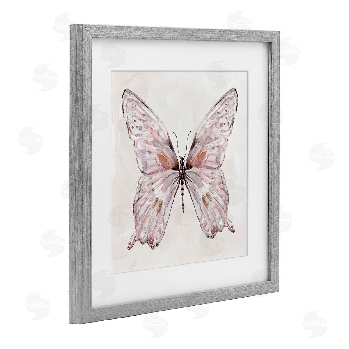 Carol Robinson Faded Blush Butterfly Canvas Wall Art Print