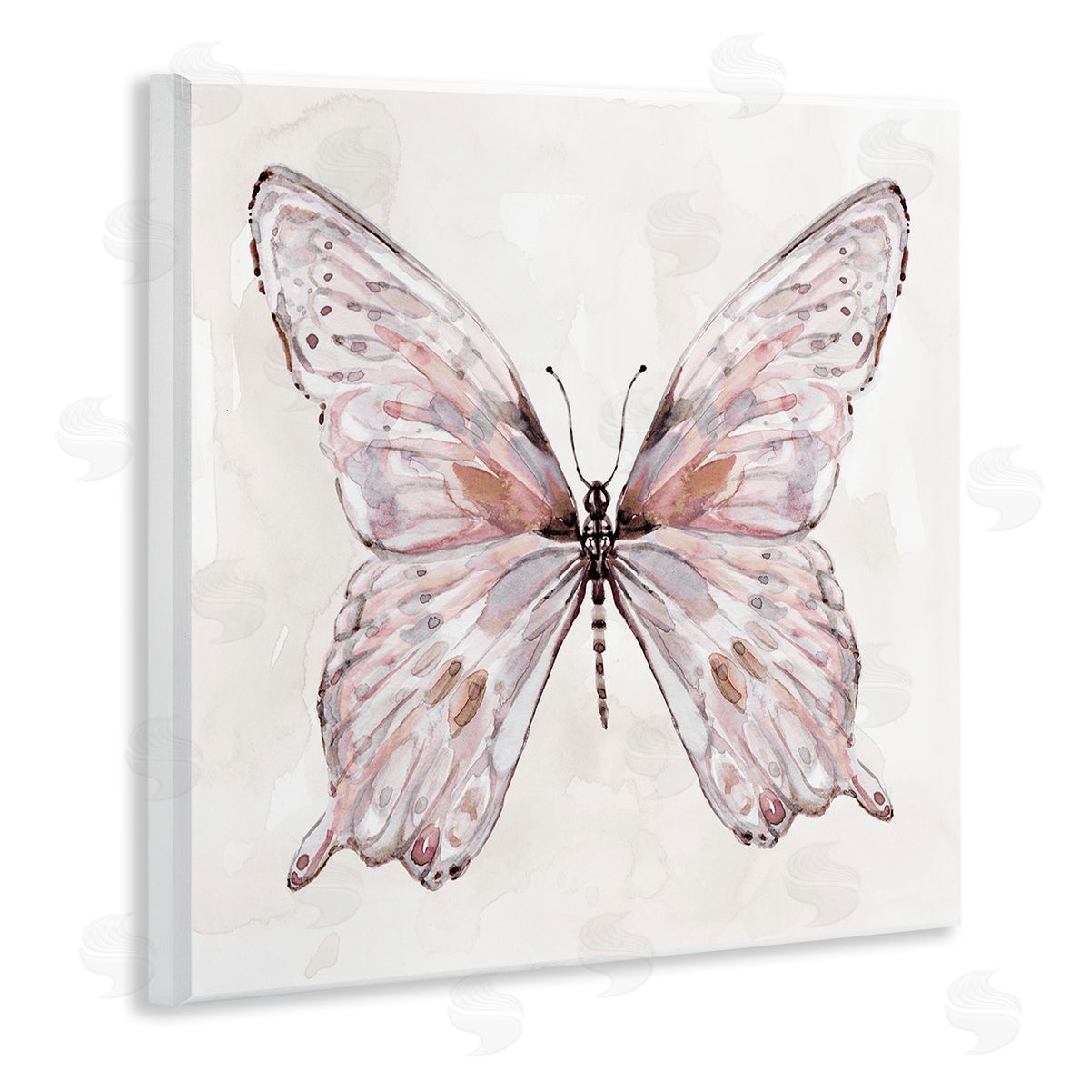 Carol Robinson Faded Blush Butterfly Canvas Wall Art Print