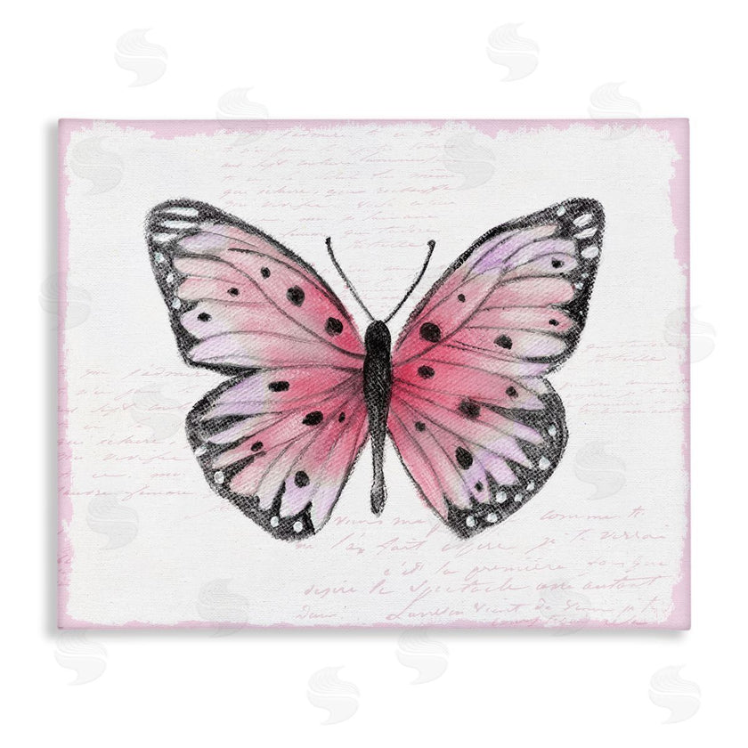 Janet Tava | Pink Toned Vintage Butterfly